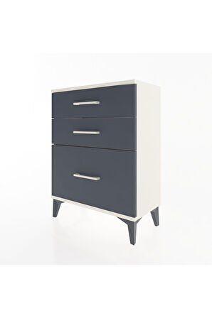 Arges Komodin 3 Çekmeceli 60x30x80 Aytaşı-Antrasit
