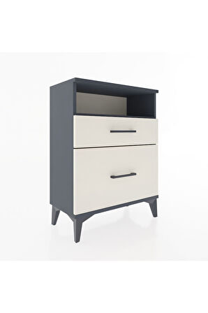 Arges Komodin 3 Çekmeceli 60x30x80 Antrasit-Aytaşı