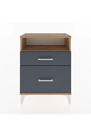 Arges Komodin 3 Çekmeceli 60x30x80 Çam-Antrasit