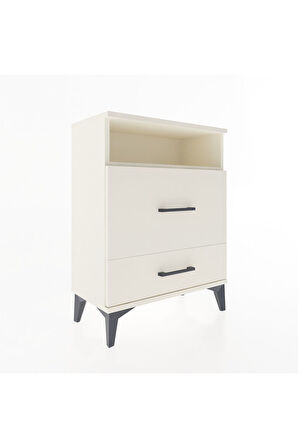 Arges Komodin Tek Raflı 2 Çekmeceli 60x30x80 Aytaşı-Aytaşı
