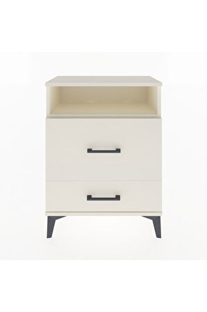 Arges Komodin Tek Raflı 2 Çekmeceli 60x30x80 Aytaşı-Aytaşı