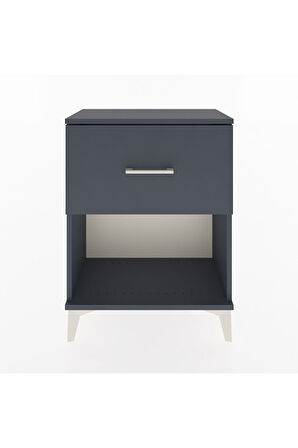 Arges Komodin 2 Çekmeceli 60x30x80 Antrasit-Antrasit