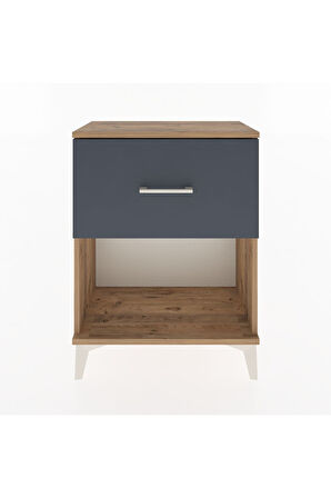 Arges Komodin 2 Çekmeceli 60x30x80 Çam-Antrasit