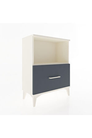 Arges Komodin Tek Çekmeceli 60x30x80 Aytaşı-Antrasit