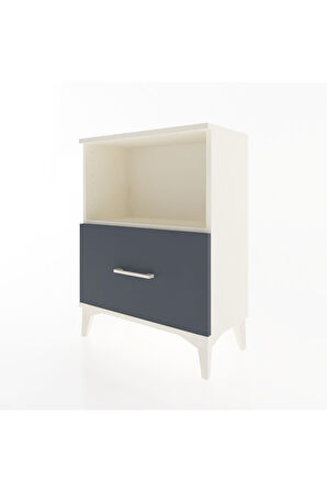 Arges Komodin Tek Çekmeceli 60x30x80 Aytaşı-Antrasit