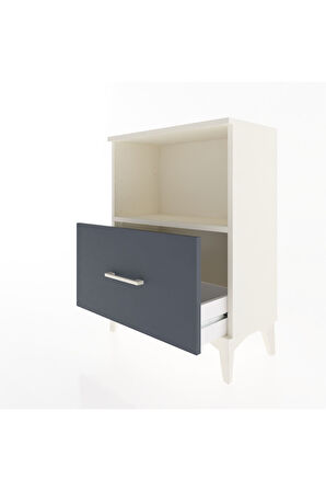 Arges Komodin Tek Çekmeceli 60x30x80 Aytaşı-Antrasit