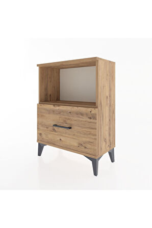 Arges Komodin Tek Çekmeceli 60x30x80 Çam-Çam