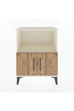 Arges Komodin Tek Raflı Tek Çekmeceli 60x30x80 Aytaşı-Çam