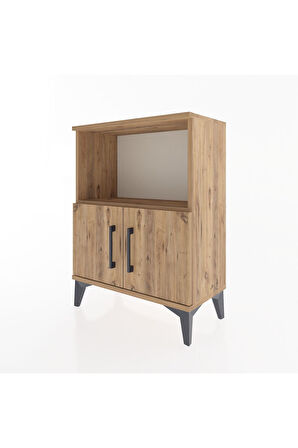 Arges Komodin Tek Raflı Tek Çekmeceli 60x30x80 Çam-Çam