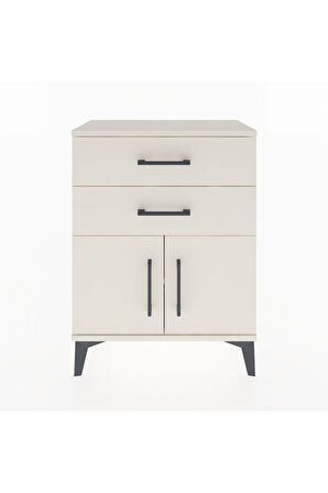 Arges Komodin 2 Raflı 2 Kapaklı 60x30x80 Aytaşı-Aytaşı