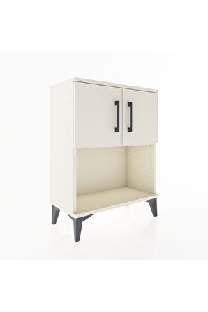 Arges Komodin 2 Raflı 2 Çekmeceli 2 Kapaklı 60x30x80 Aytaşı-Aytaşı