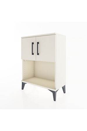 Arges Komodin 2 Raflı 2 Çekmeceli 2 Kapaklı 60x30x80 Aytaşı-Aytaşı