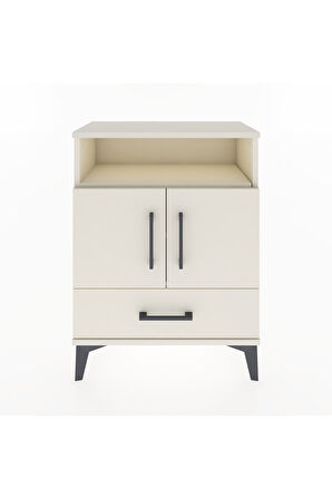 Arges Komodin 2 Raflı 2 Kapaklı 60x30x80 Aytaşı-Aytaşı