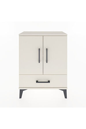 Arges Komodin 2 Raflı Tek Çekmeceli 2 Kapaklı 60x30x80 Aytaşı-Aytaşı