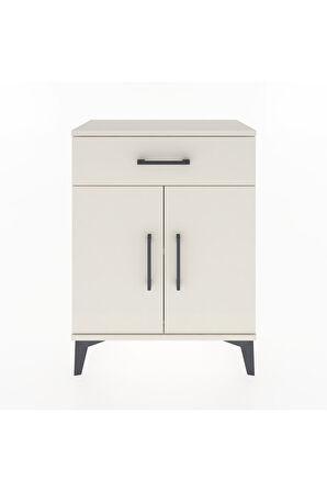 Arges Komodin 2 Raflı Tek Çekmeceli Tek Kapaklı 60x30x80 Aytaşı-Aytaşı