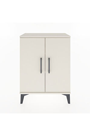 Arges Komodin Tek Raflı Tek Çekmeceli 2 Kapaklı 60x30x80 Aytaşı-Aytaşı
