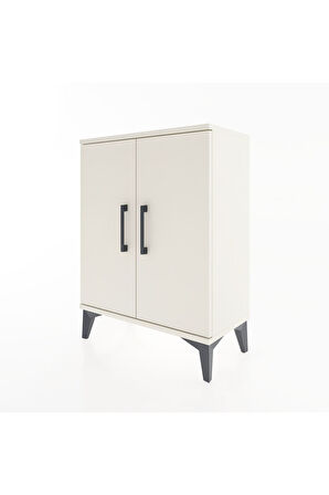 Arges Komodin Tek Raflı Tek Çekmeceli 2 Kapaklı 60x30x80 Aytaşı-Aytaşı