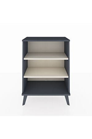 Arges Komodin 2 Raflı 2 Kapaklı 60x30x80 Antrasit-Aytaşı