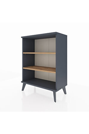 Arges Komodin 2 Raflı 2 Kapaklı 60x30x80 Antrasit-Çam