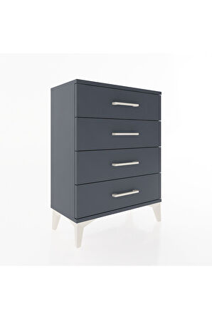 Arges Komodin 2 Raflı 60x30x80 Antrasit-Antrasit