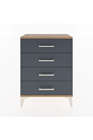 Arges Komodin 2 Raflı 60x30x80 Çam-Antrasit