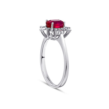 0.15 Karat Yakut Taşlı Pırlanta Yüzük