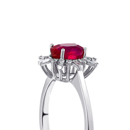 0.15 Karat Yakut Taşlı Pırlanta Yüzük