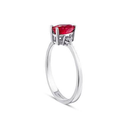 0.02 Karat Yakut Taşlı Pırlanta Yüzük