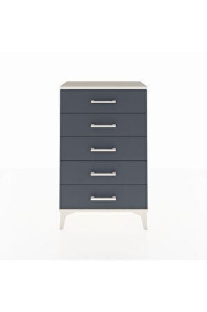 Arges Komodin 5 Çekmeceli 60x30x96 Aytaşı-Antrasit