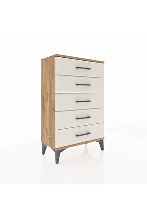 Arges Komodin 5 Çekmeceli 60x30x96 Çam-Aytaşı