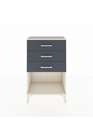 Arges Komodin 3 Çekmeceli 60x30x96 Aytaşı-Antrasit