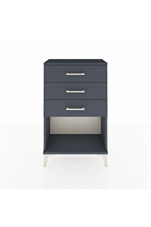 Arges Komodin 3 Çekmeceli 60x30x96 Antrasit-Antrasit