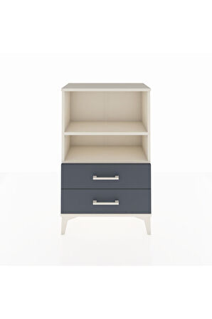Arges Komodin 2 Raflı 2 Çekmeceli 60x30x96 Aytaşı-Antrasit
