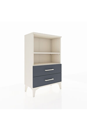Arges Komodin 2 Raflı 2 Çekmeceli 60x30x96 Aytaşı-Antrasit