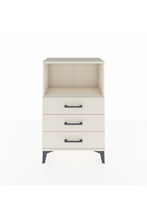 Arges Komodin Tek Raflı 3 Çekmeceli 60x30x96 Aytaşı-Aytaşı