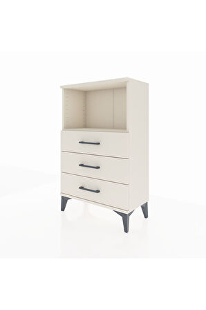 Arges Komodin Tek Raflı 3 Çekmeceli 60x30x96 Aytaşı-Aytaşı