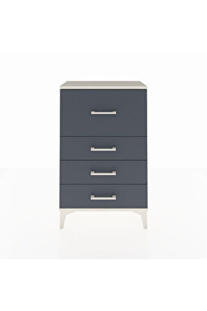 Arges Komodin 4 Çekmeceli 60x30x96 Aytaşı-Antrasit
