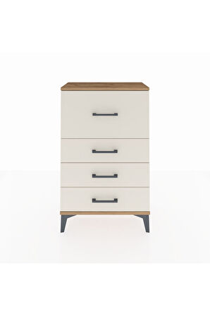 Arges Komodin 4 Çekmeceli 60x30x96 Çam-Aytaşı