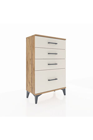 Arges Komodin 4 Çekmeceli 60x30x96 Çam-Aytaşı