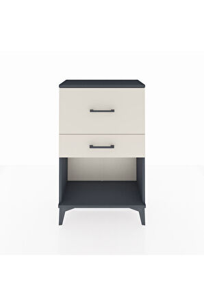 Arges Komodin 2 Çekmeceli 60x30x96 Antrasit-Aytaşı