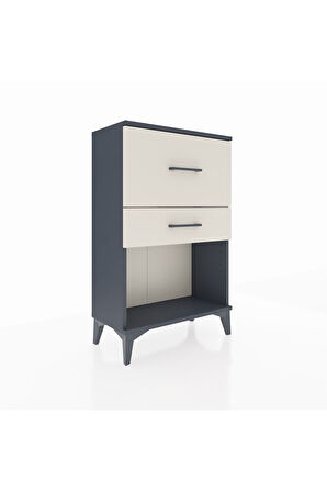 Arges Komodin 2 Çekmeceli 60x30x96 Antrasit-Aytaşı