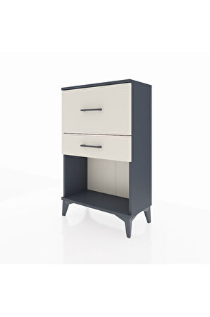 Arges Komodin 2 Çekmeceli 60x30x96 Antrasit-Aytaşı