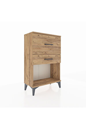 Arges Komodin 2 Çekmeceli 60x30x96 Çam-Çam