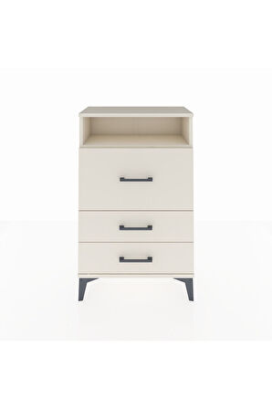 Arges Komodin Tek Raflı 3 Çekmeceli 60x30x96 Aytaşı-Aytaşı