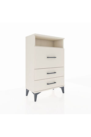 Arges Komodin Tek Raflı 3 Çekmeceli 60x30x96 Aytaşı-Aytaşı