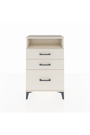 Arges Komodin Tek Raflı 3 Çekmeceli 60x30x96 Aytaşı-Aytaşı