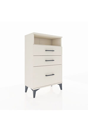 Arges Komodin Tek Raflı 3 Çekmeceli 60x30x96 Aytaşı-Aytaşı