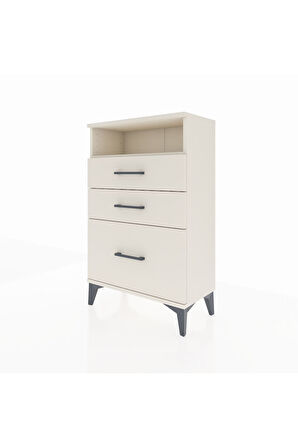Arges Komodin Tek Raflı 3 Çekmeceli 60x30x96 Aytaşı-Aytaşı