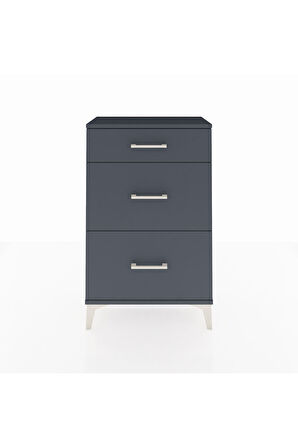 Arges Komodin 3 Çekmeceli 60x30x96 Antrasit-Antrasit