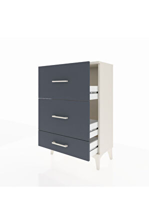Arges Komodin 3 Çekmeceli 60x30x96 Aytaşı-Antrasit
